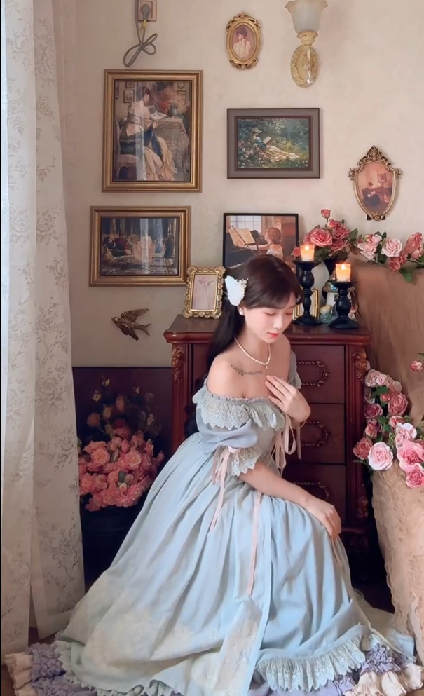 Robe de bal de princesse bustier à volants en satin long, robe de soirée C8117