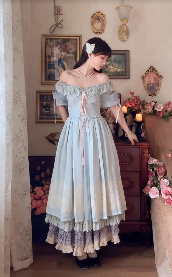 Robe de bal de princesse bustier à volants en satin long, robe de soirée C8117