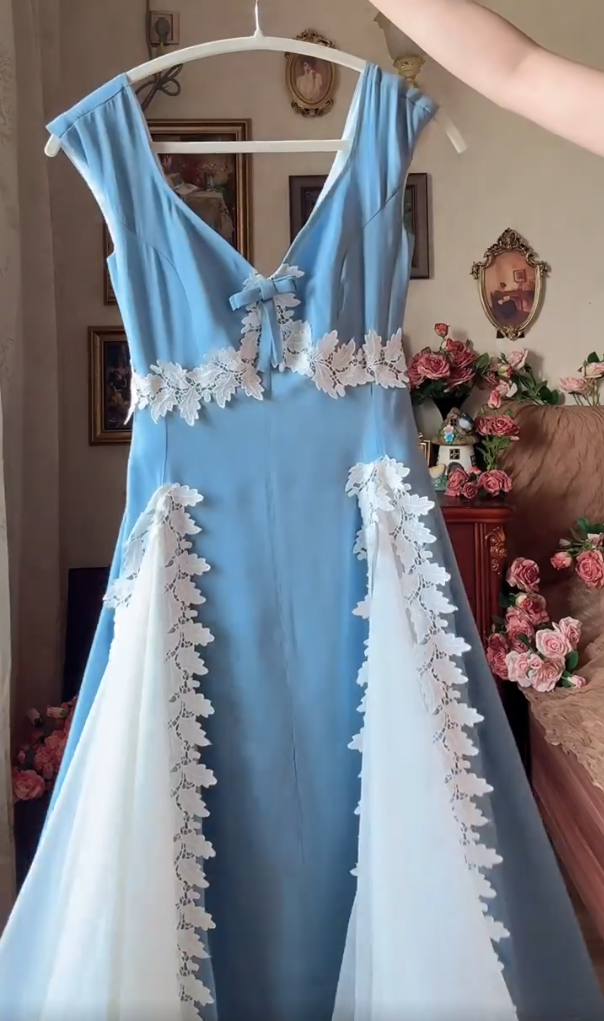 Robe de bal de princesse bustier à volants en satin long, robe de soirée C8117