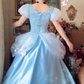 Robe de bal de princesse bustier à volants en satin long, robe de soirée C8117