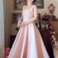 Robe de bal de princesse bustier à volants en satin long, robe de soirée C8117