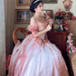 Robe de bal de princesse bustier à volants en satin long, robe de soirée C8117