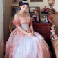Robe de bal de princesse bustier à volants en satin long, robe de soirée C8117