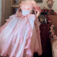 Robe de bal de princesse bustier à volants en satin long, robe de soirée C8117