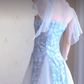 Mini robe de soirée en satin, sans bretelles, sans manches, ligne a, simple, C899