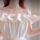 Robe de bal de princesse bustier à volants en satin long, robe de soirée C8117