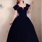 Robe de bal de princesse bustier à volants en satin long, robe de soirée C8117