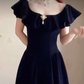 Robe de bal de princesse bustier à volants en satin long, robe de soirée C8117