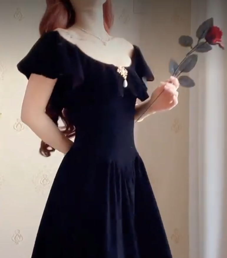 Robe de bal de princesse bustier à volants en satin long, robe de soirée C8117