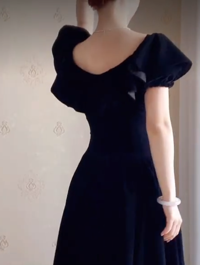 Robe de bal de princesse bustier à volants en satin long, robe de soirée C8117