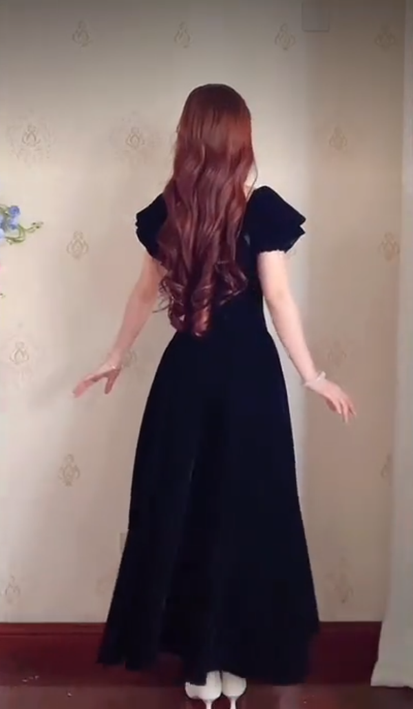 Robe de bal de princesse bustier à volants en satin long, robe de soirée C8117
