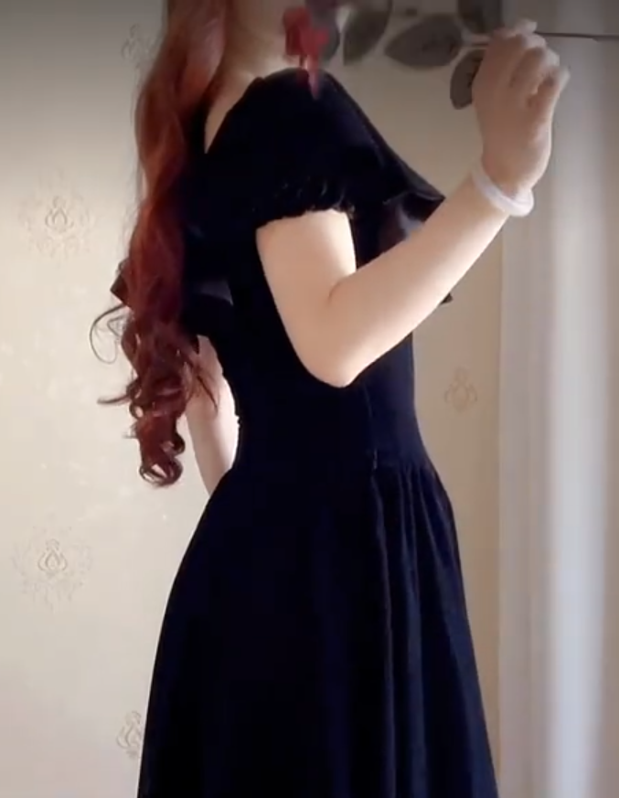 Robe de bal de princesse bustier à volants en satin long, robe de soirée C8117