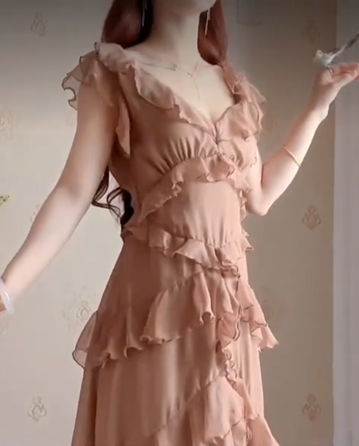 Robe de bal de princesse bustier à volants en satin long, robe de soirée C8117