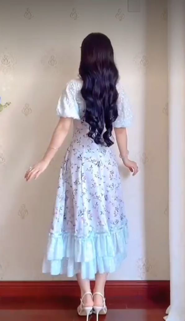 Robe de bal de princesse bustier à volants en satin long, robe de soirée C8117
