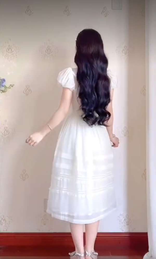 Elegant Short Sleeve White Prom Dress Lace A-Line Evening Dress C8212