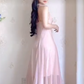 Robe de bal de princesse bustier à volants en satin long, robe de soirée C8117
