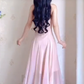Robe de bal de princesse bustier à volants en satin long, robe de soirée C8117