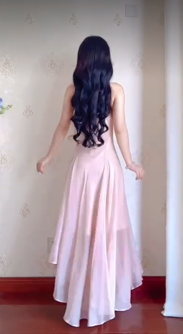 Robe de bal de princesse bustier à volants en satin long, robe de soirée C8117