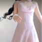 Robe de bal de princesse bustier à volants en satin long, robe de soirée C8117