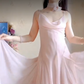 Robe de bal de princesse bustier à volants en satin long, robe de soirée C8117