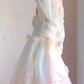 Lovely Ombre Pink Prom Dress Appliques Short Sleeve A-Line Evening Dress C8214