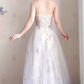 Robe de bal de princesse bustier à volants en satin long, robe de soirée C8117