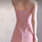 Sweet Cowl Neck Pink Homecoming Dress Chiffon A-Line Birthday Dress C8217