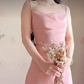 Sweet Cowl Neck Pink Homecoming Dress Chiffon A-Line Birthday Dress C8217
