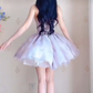 Classical Light Purple Homecoming Dress Detachable Straps A-Line Birthday Dress C8218