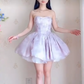 Classical Light Purple Homecoming Dress Detachable Straps A-Line Birthday Dress C8218