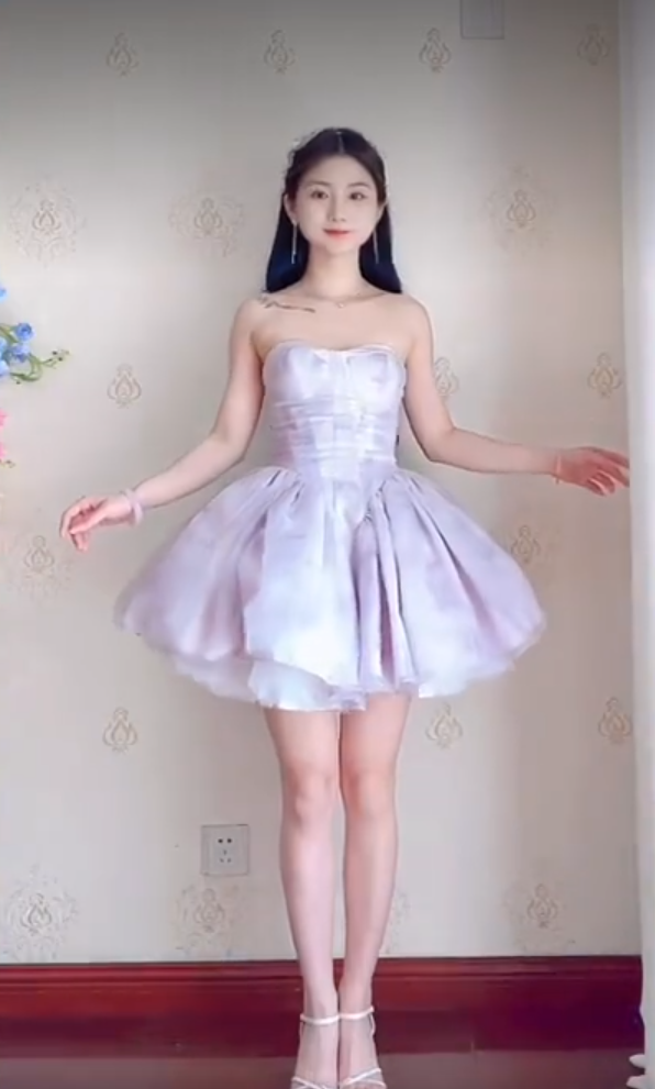 Classical Light Purple Homecoming Dress Detachable Straps A-Line Birthday Dress C8218