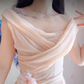 Robe de bal de princesse bustier à volants en satin long, robe de soirée C8117