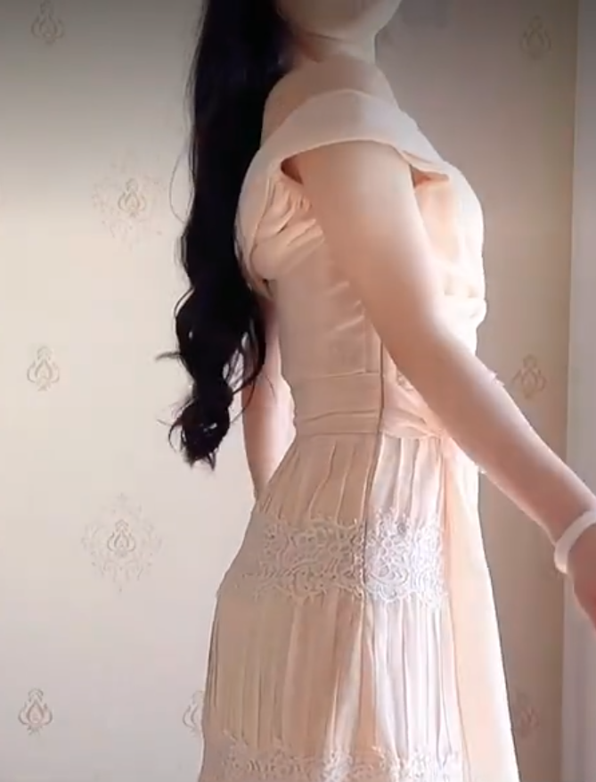 Robe de bal de princesse bustier à volants en satin long, robe de soirée C8117