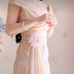 Robe de bal de princesse bustier à volants en satin long, robe de soirée C8117