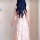 Robe de bal de princesse bustier à volants en satin long, robe de soirée C8117