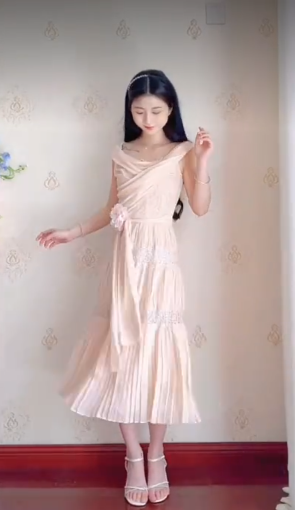 Robe de bal de princesse bustier à volants en satin long, robe de soirée C8117