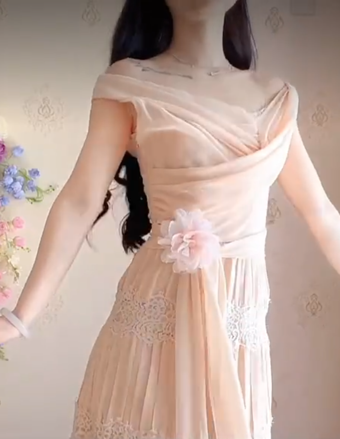 Robe de bal de princesse bustier à volants en satin long, robe de soirée C8117