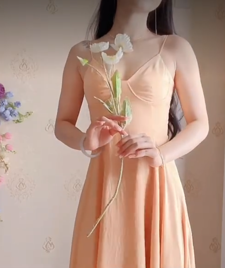 Robe de bal de princesse bustier à volants en satin long, robe de soirée C8117