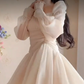 Mini robe de soirée en satin, sans bretelles, sans manches, ligne a, simple, C899