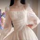 Mini robe de soirée en satin, sans bretelles, sans manches, ligne a, simple, C899