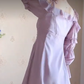 Fashion Purple Homecoming Dress Long Sleeve Ruffles A-Line Birthday Dress C8223