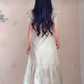 Romantic Jewel Neck Light Green Prom Dress Ruffles A-Line Evening Dress C8224