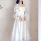 Elegant White Prom Dress Chiffon A-Line Evening Dress C8225