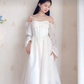 Elegant White Prom Dress Chiffon A-Line Evening Dress C8225