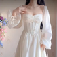 Elegant White Prom Dress Chiffon A-Line Evening Dress C8225