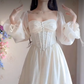 Elegant White Prom Dress Chiffon A-Line Evening Dress C8225