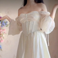 Elegant White Prom Dress Chiffon A-Line Evening Dress C8225