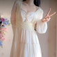 Robe de bal de princesse bustier à volants en satin long, robe de soirée C8117
