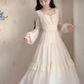 Robe de bal de princesse bustier à volants en satin long, robe de soirée C8117