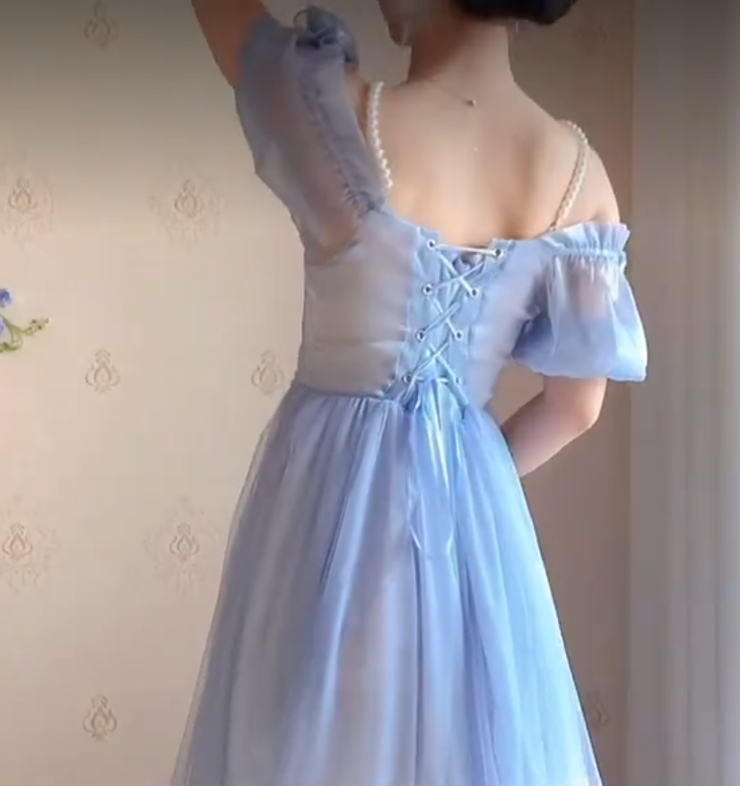 Robe de bal de princesse bustier à volants en satin long, robe de soirée C8117